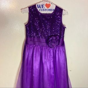 Long flowing purple dress